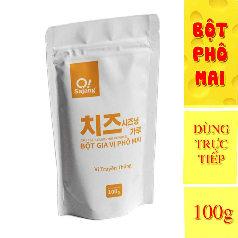 Bột gia vị Phô mai O!Sajang loại 100g - Dùng lắc bánh gạo, lắc khoai lang, khoai tây