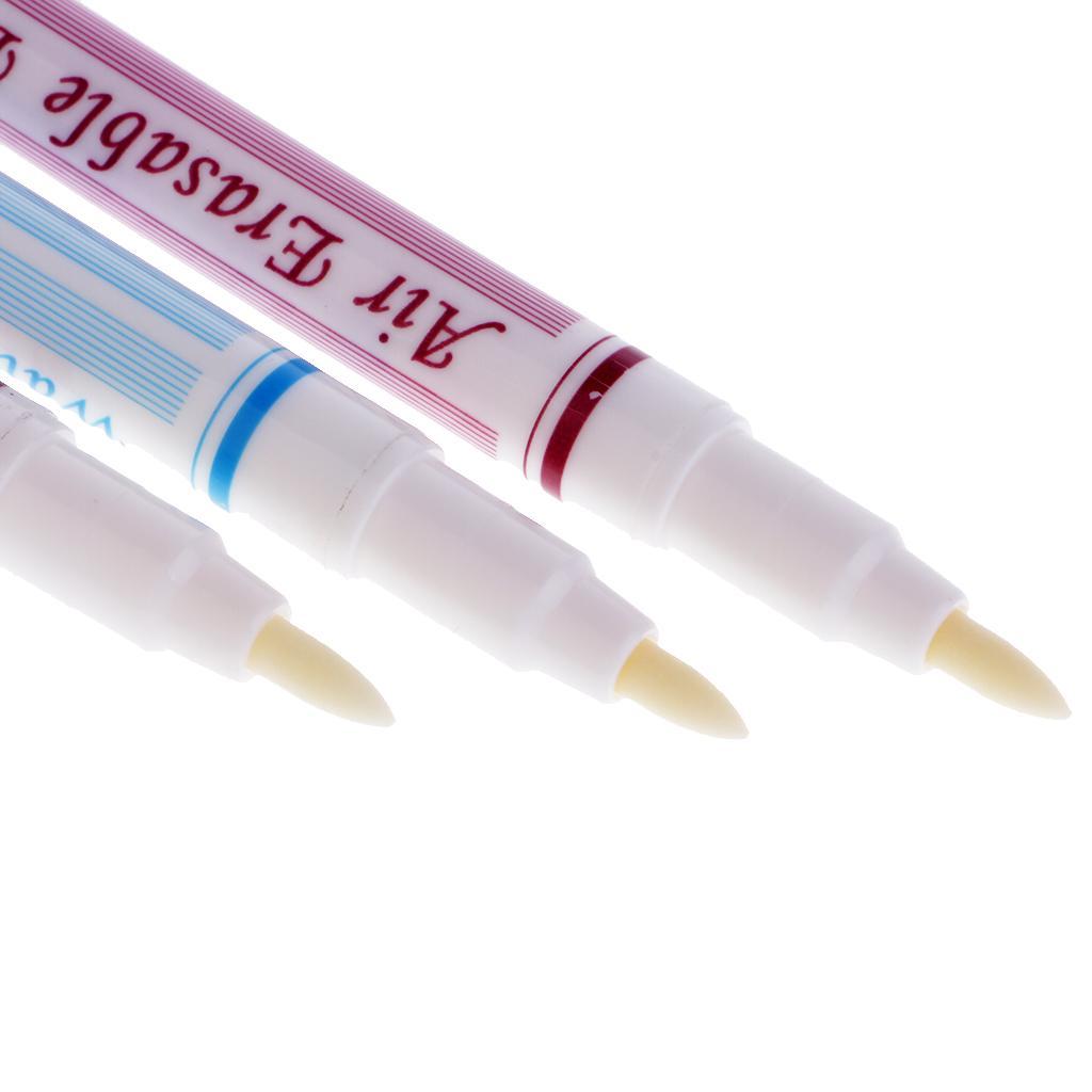 2-3pack 3pcs Dual Head Water Erasable Soluble Pen Vanishing Fabric Marker Pen