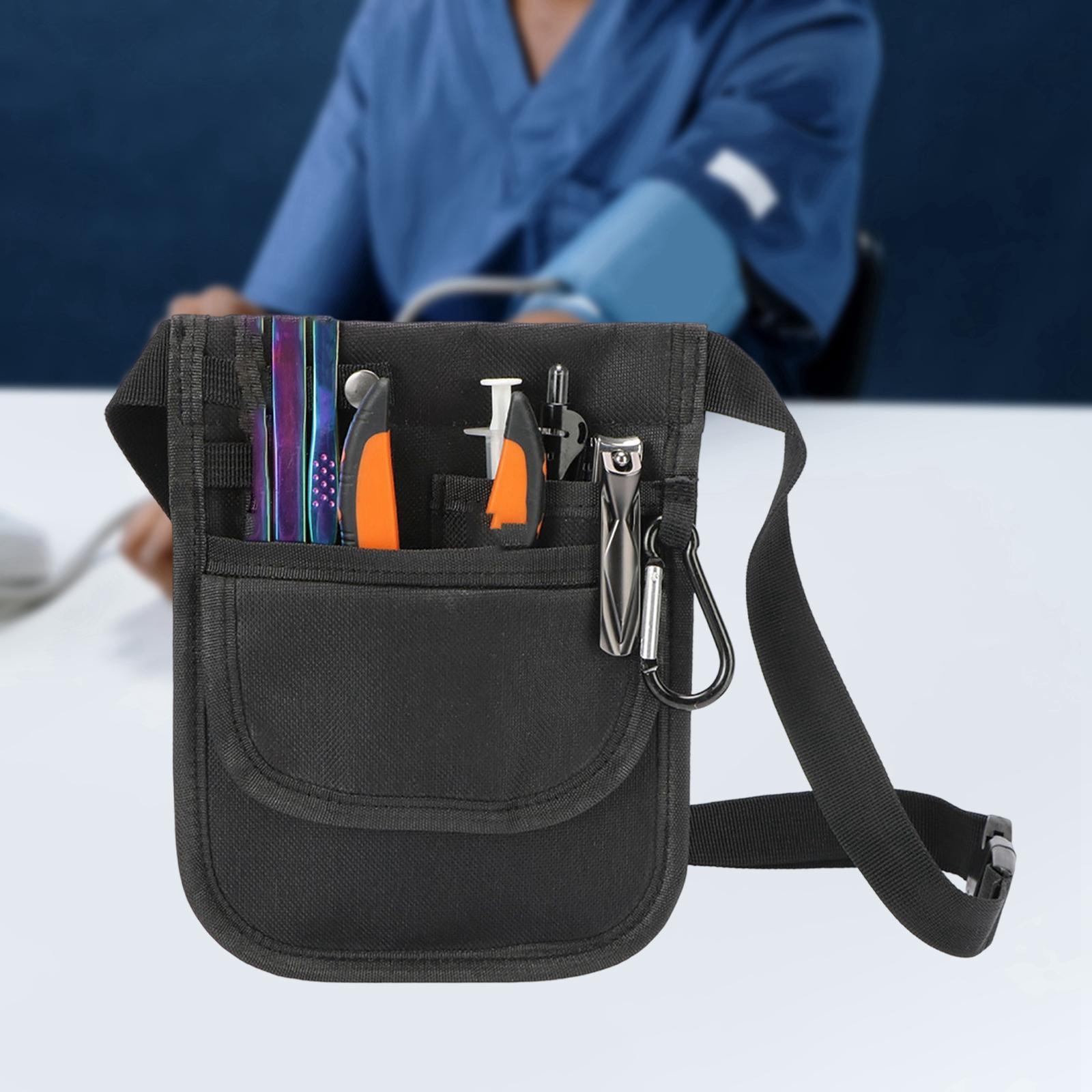 Nurse Fanny Pack Organizer Pouch Holder Utility Hip Bag Black