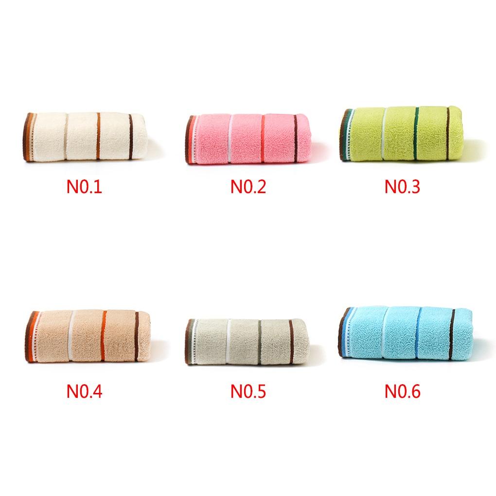 luxuriousion Universal Stripe Cotton Face Towel Absorbention Bathcloth Gift【vollter1