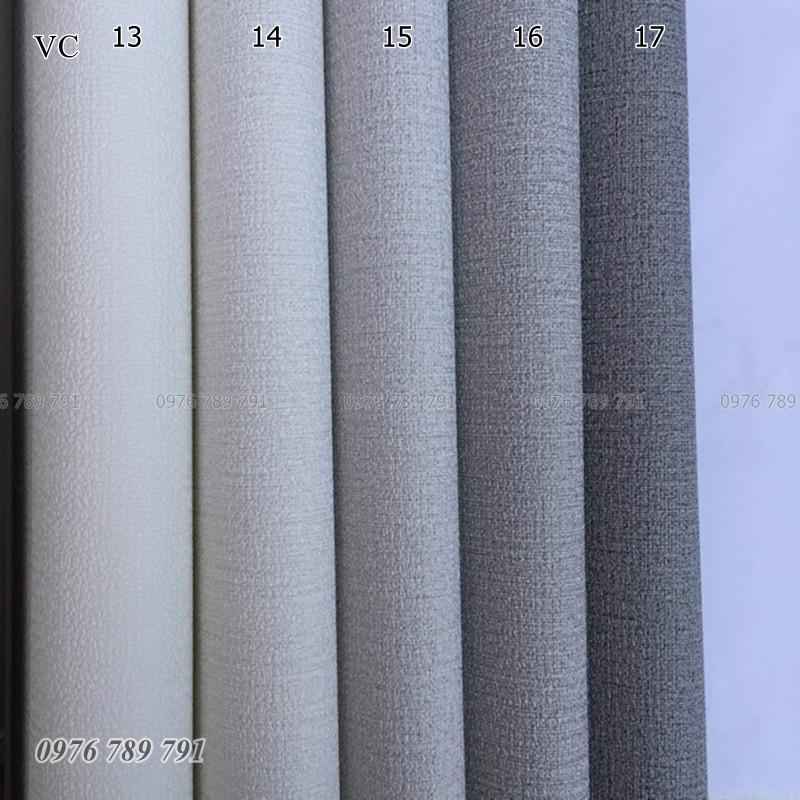 Giấy Dán Tường Hàn Quốc Màu Xám Vân Vải Cho Phòng Ngủ Phòng Khách Khổ 1.06m x 15.6m Nhiều Mẫu Lựa Chọn