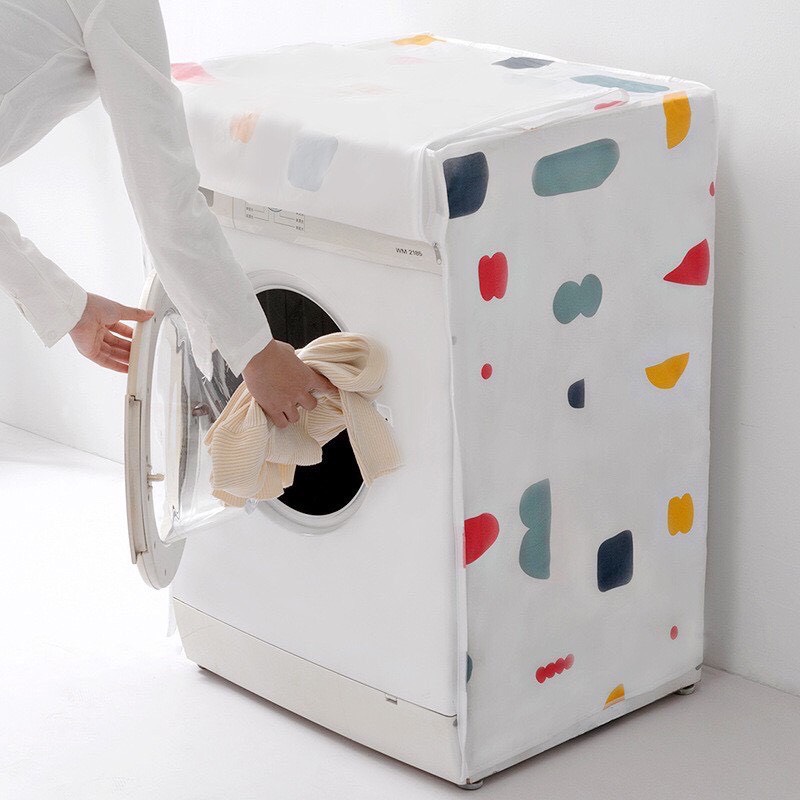 Áo trùm máy giặt cửa ngang cho máy từ 6 - 15 kg ,vải dù siêu bền tiện lợi , chống thấm nước , bảo vệ máy giặt dưới mọi thời tiết