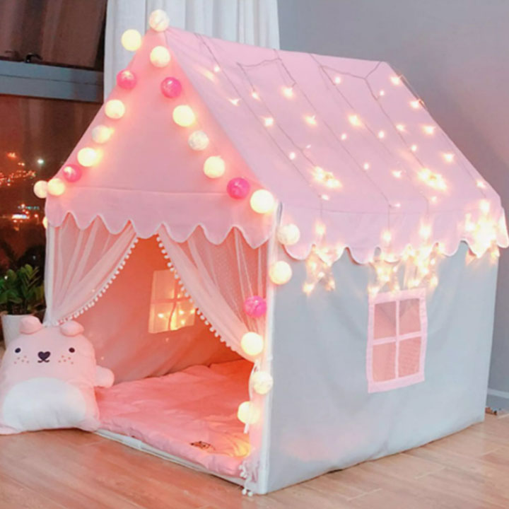 LỀU CÔNG CHÚA HOÀNG TỬ HÌNH NGÔI NHÀ SIZE LỚN 120x90x135cm Hàng Chính Hãng