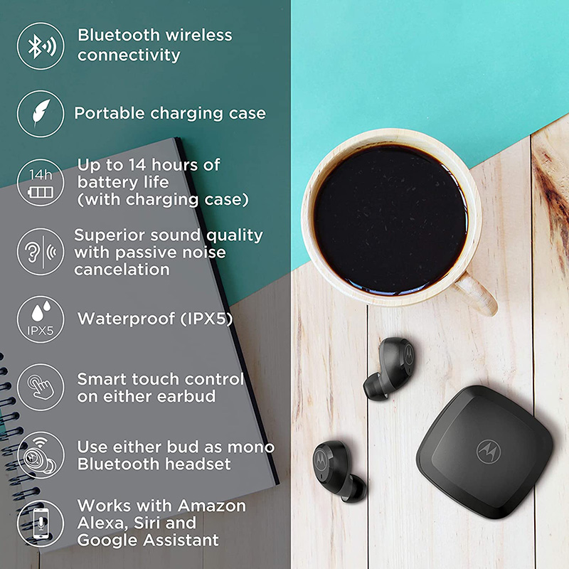 Tai Nghe Bluetooth Motorola Vervebuds 100 - Hàng Chính Hãng