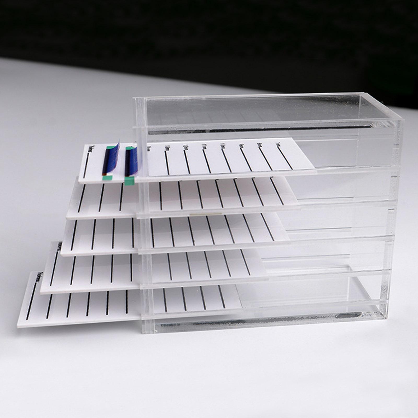 Hộp đựng lông mi giả 5 tầng trong suốt bền , ổn định chống vỡ