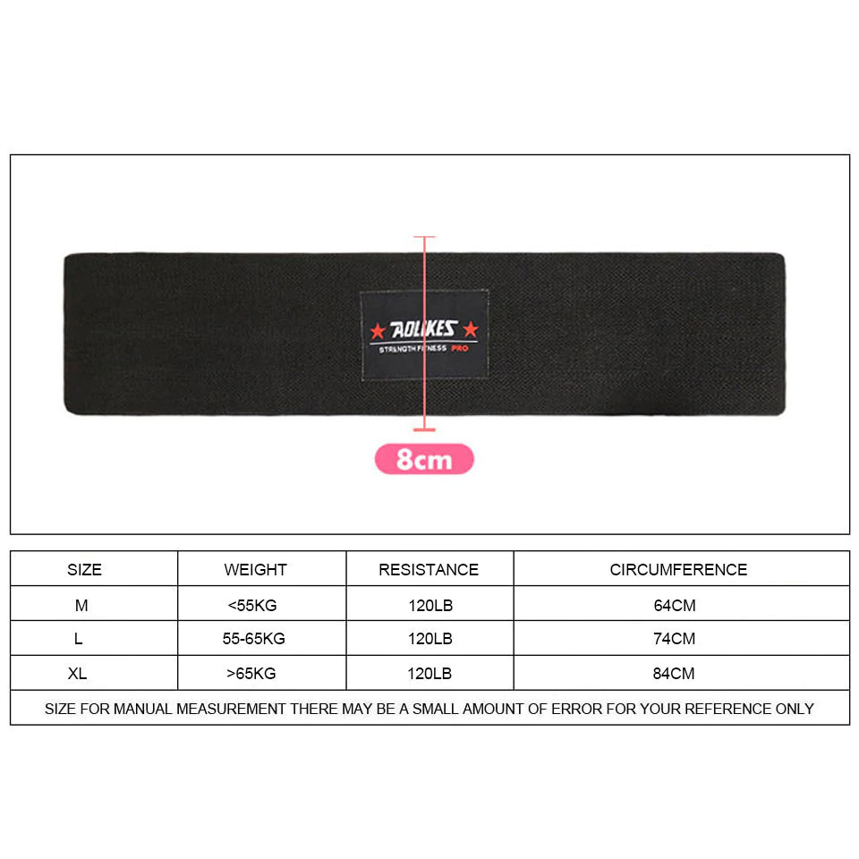 Dây kháng lực tập mông đùi AOLIKES A-3603 Hip Resistance Bands