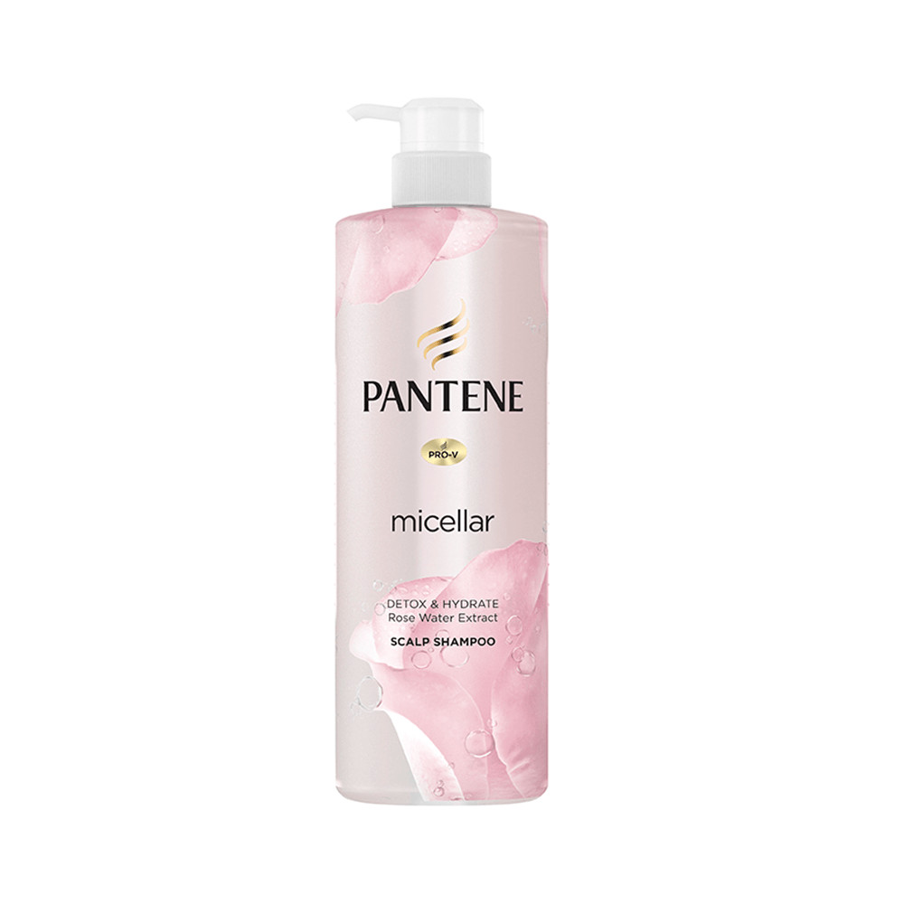 Dầu Gội Pantene Pro-V Micellar Làm sạch &amp; Dưỡng ẩm Chiết xuất Hoa Hồng 530ml