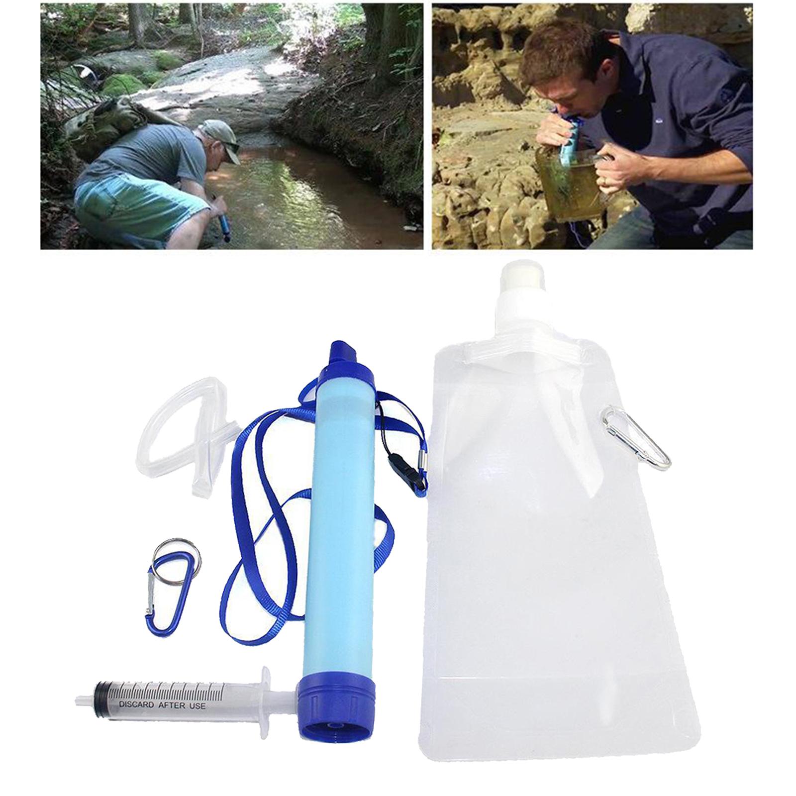 Personal Water Filter Straw Water Purifier Survival Gear for Hiking, Camping, Travel and Emergency Preparedness