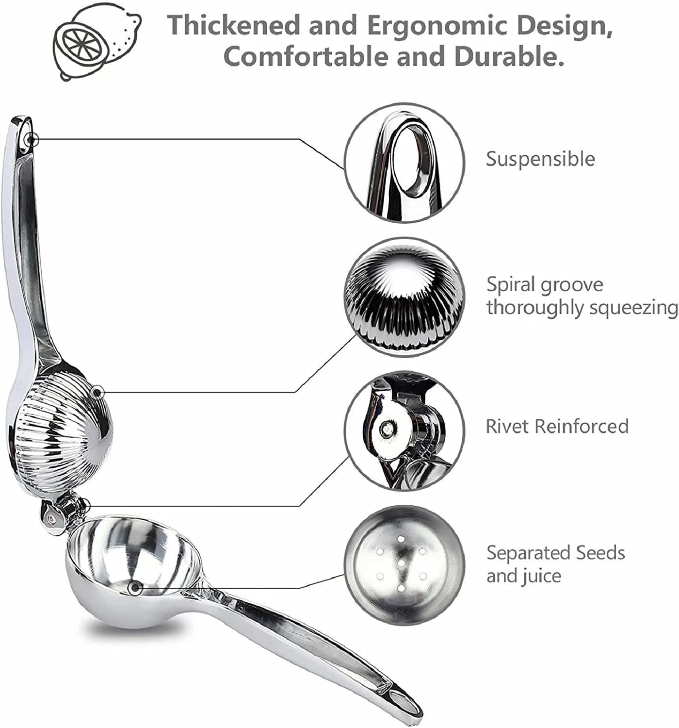 Báo chí chanh, nước ép ép chanh cam quýt ép tay ép cây cam quýt, chất chống khắc, chống rửa chén, nước ép trái cây, thiết kế nặng, mạnh mẽ và bền bỉ