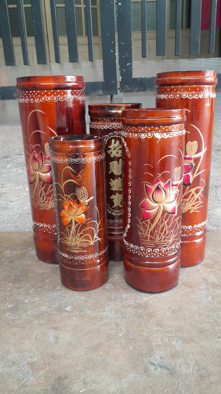 Ống đựng nhang gỗ cao 20cm
