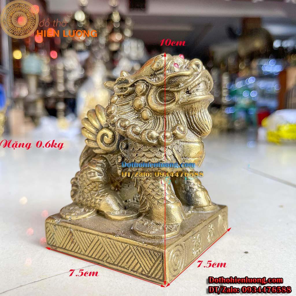 Tượng Kì Lân Bệ Vuông Bằng Đồng - Tứ Linh Phong Thủy
