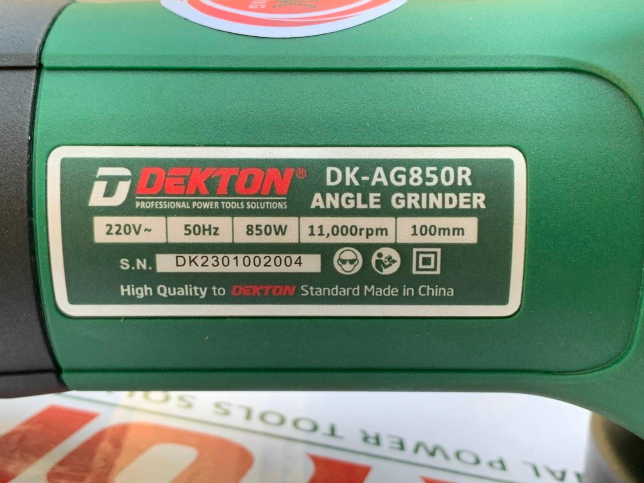 MÁY MÀI GÓC ĐIỆN DEKTON DK-AG850R - HÀNG CHÍNH HÃNG