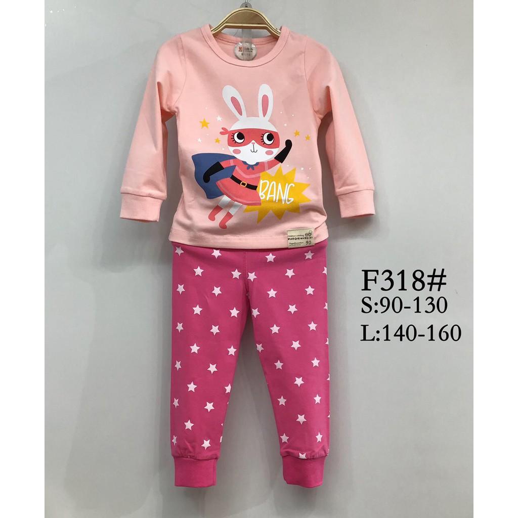 Bộ dài tay chất thun cotton co giãn 4 chiều mẫu cho bé Gái