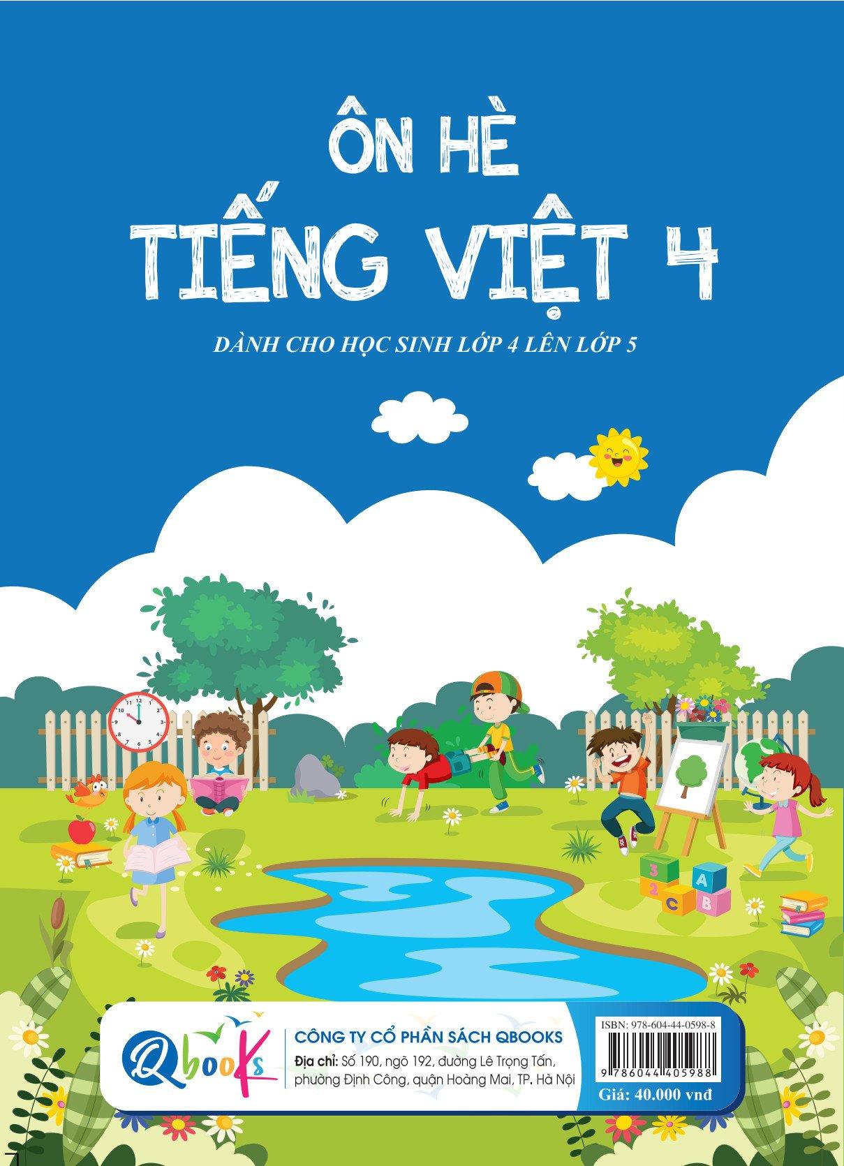 Ôn Hè Tiếng Việt 4 - Dành cho học sinh lớp 4 vào 5 - Bản Quyền