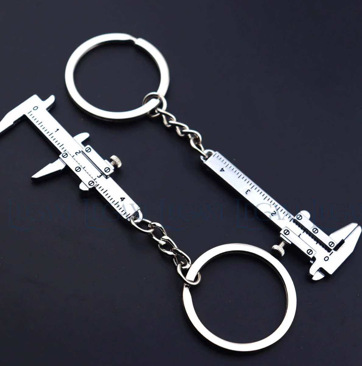 Móc Chìa Khóa Thước Kẹp Vernier Thước Đo Khoảng Cách Bằng Kim Loại Móc Khóa Xe Nhà Túi Cho Kỹ Sư Thợ Cơ Khí