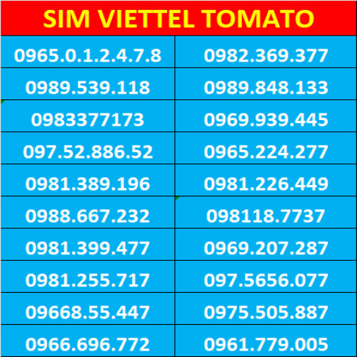 Sim viettel số đẹp - Nghe gọi mãi mãi - Hàng chính hãng
