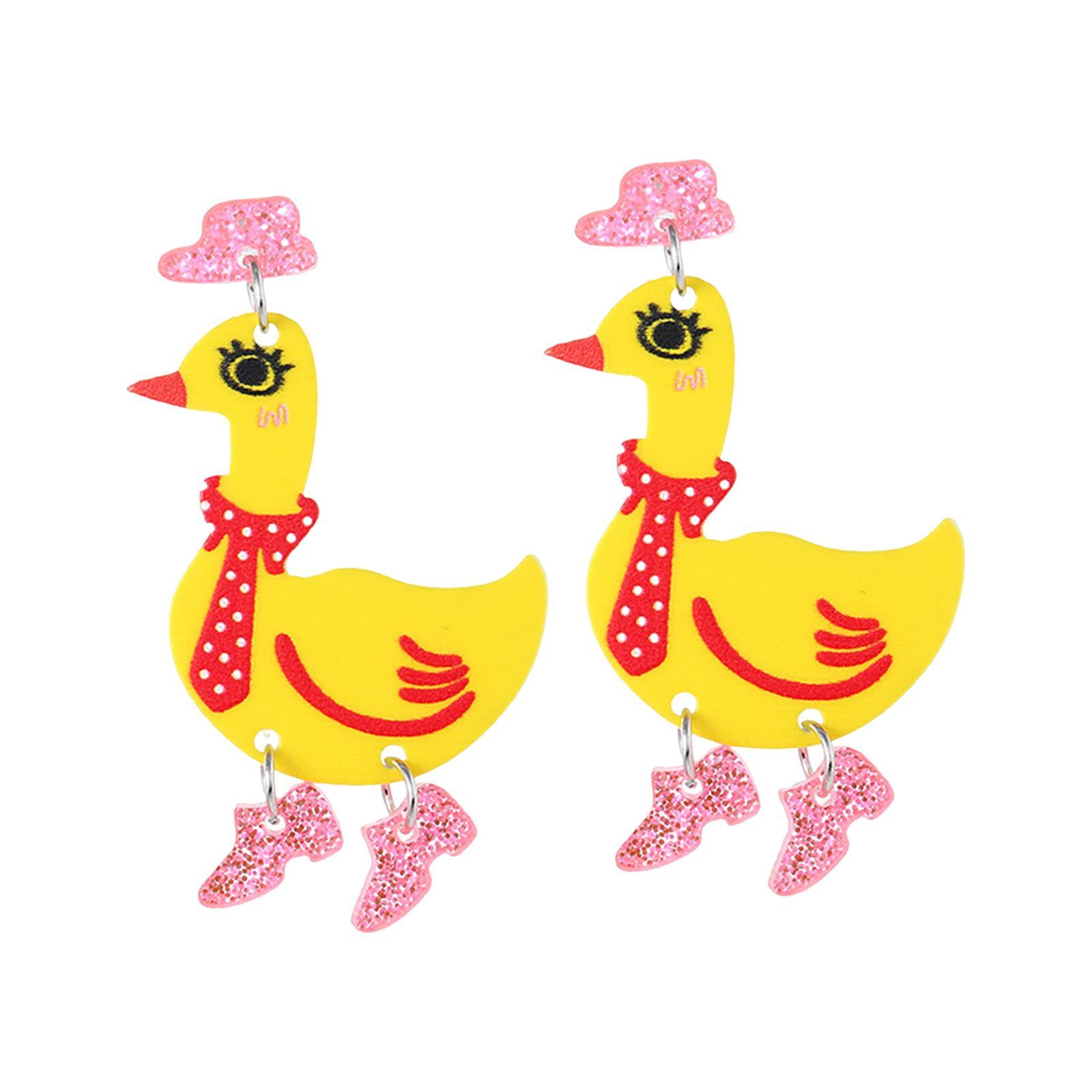 Animal Drop Earrings, Funny Weird Earrings ,Chicken Cartoon Animal Jewelry High Heels Lovely Cute ,Drop Earrings for Holiday Christmas, Birthday