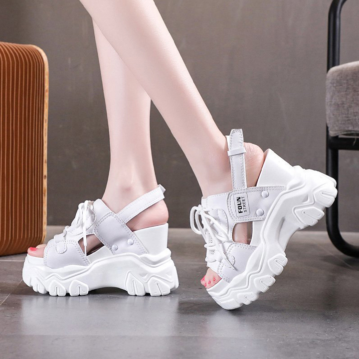 Sandal thắt dây đế cao 11CM X590-340