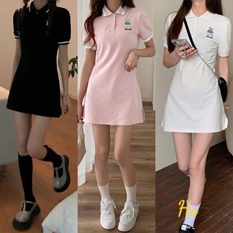 Váy polo thêu gấu HS44