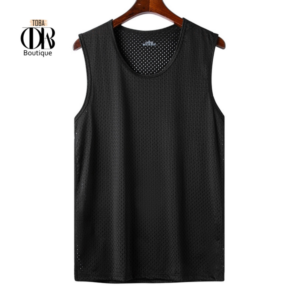 Áo ba lỗ Tank Top Lụa Lưới TOBA Boutique Siêu Mát Lạnh, nhanh khô thoáng khí thông hơi mặc nhà, tập gym, tập thể thao TB3LO1