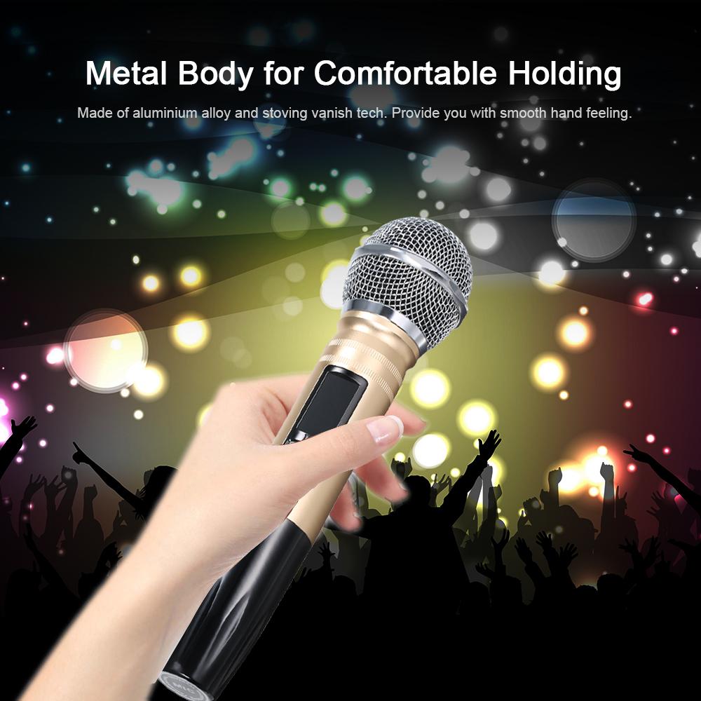 Micro không dây UHF Micro cầm tay KTV Karaoke Mic 2 chiếc cho Bài phát biểu cuộc họp