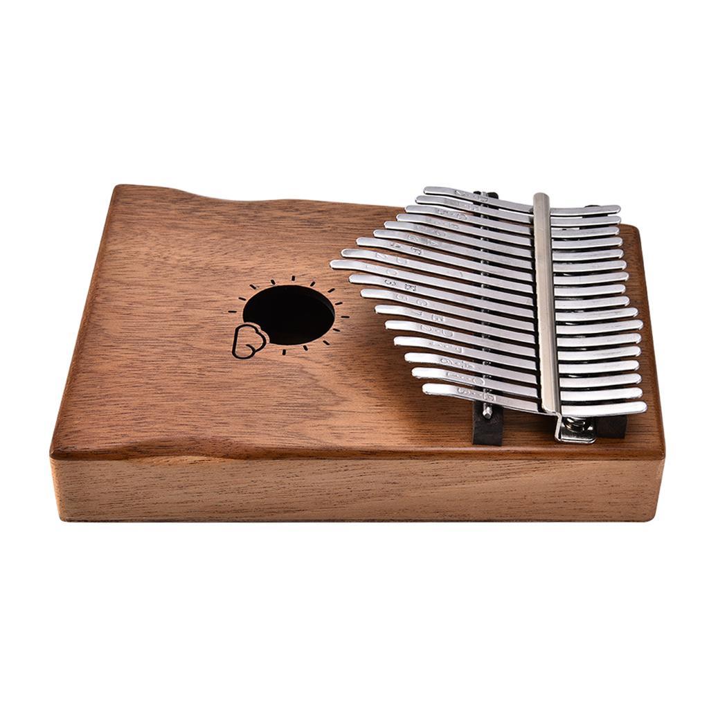 17 Keys Kalimba Thumb Piano Finger Instrument for Kids Musical Toy Brown