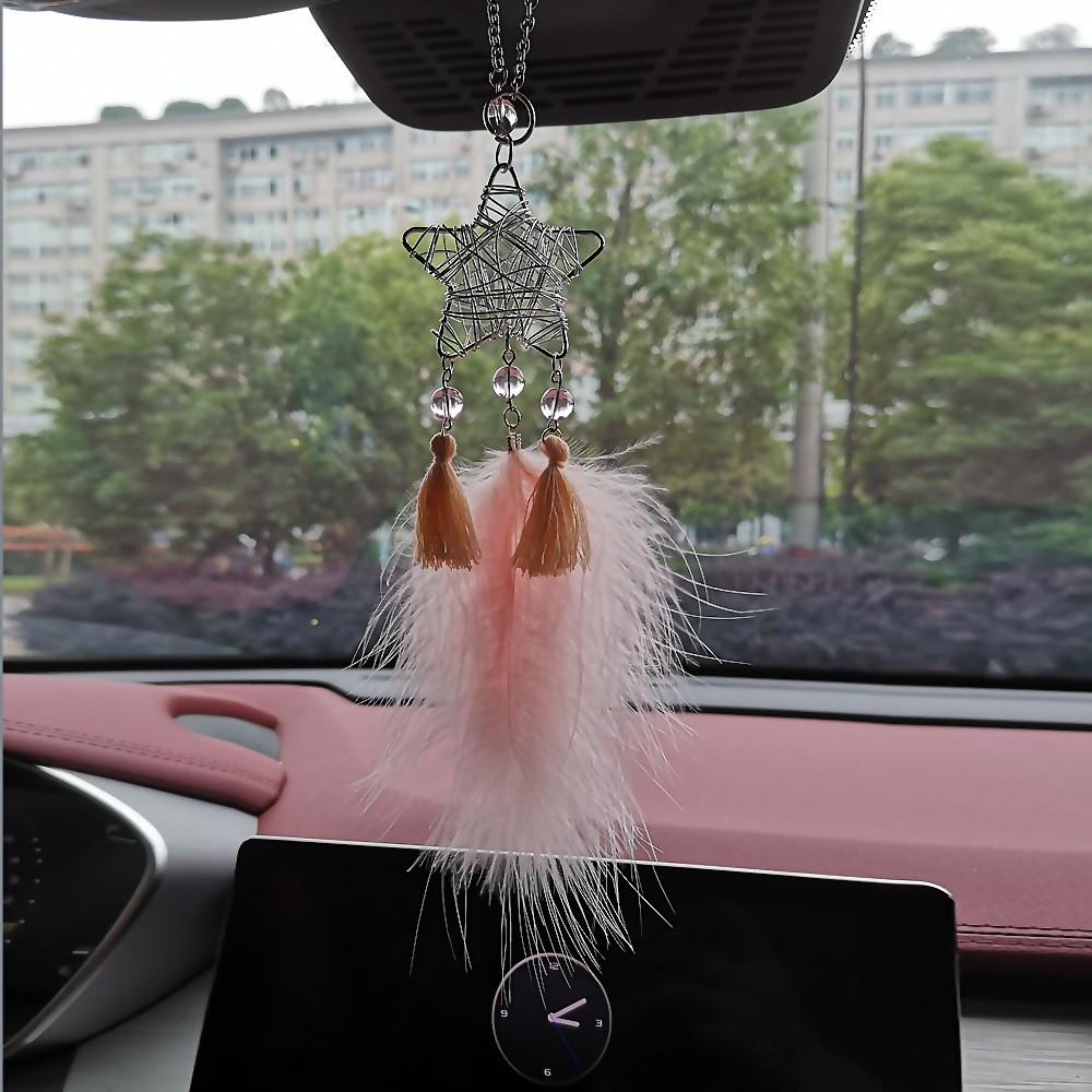 Dreamcatcher kim loại gắn lông vũ hình ngôi sao chọn mẫu