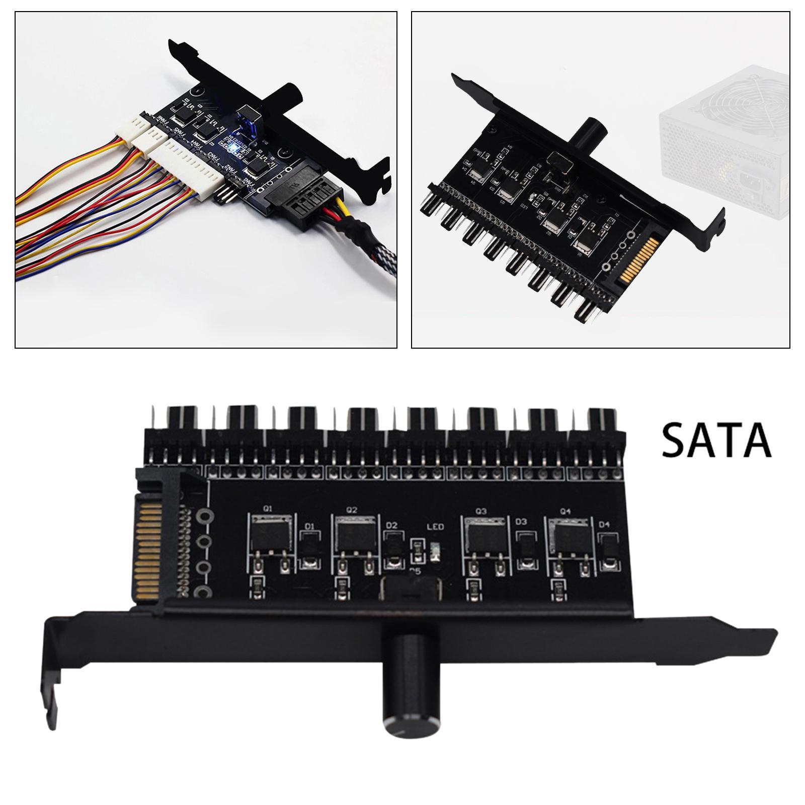 PC Fan Hub Cooling Fan Speed Controller Supporting 6 Fans Durable Accessories Professional