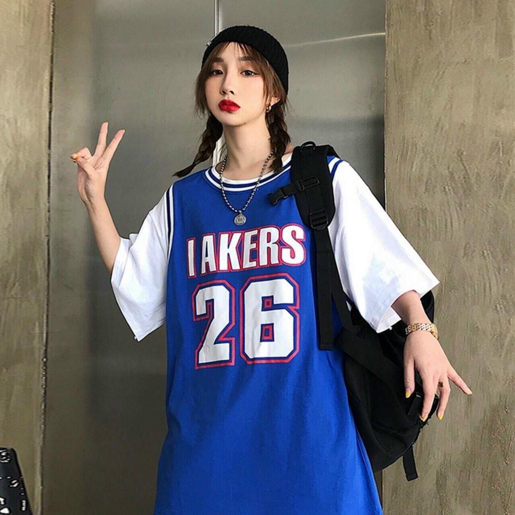 Áo thun raglan thể thao viền cổ viền tay unisex freesize 65kg- 1m7