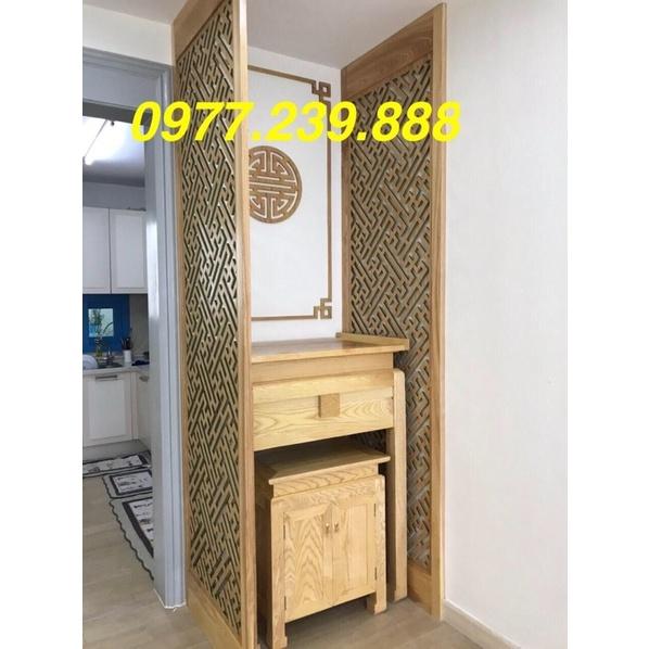 Bộ bàn thờ gỗ sồi màu óc chó 127cm