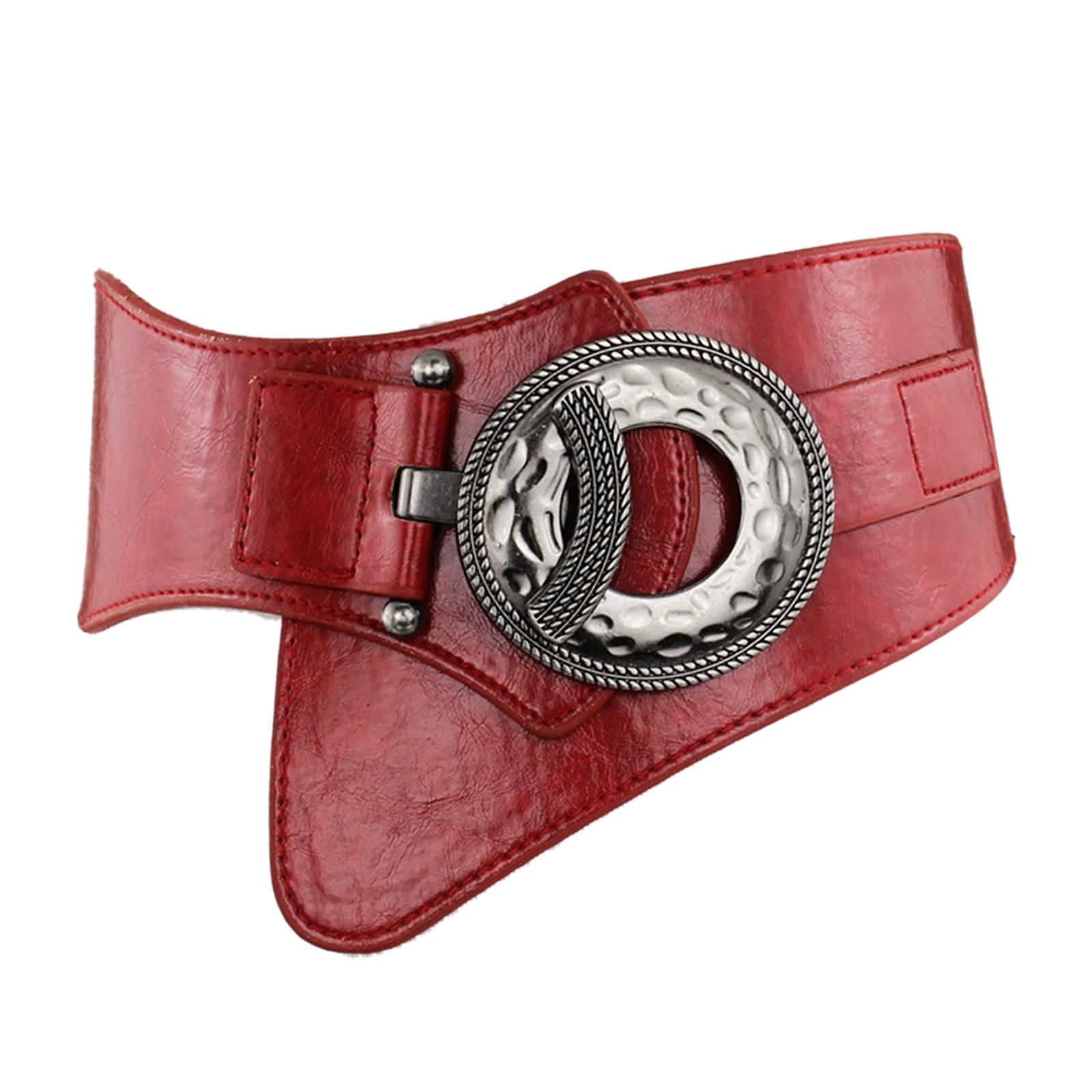 Women Waist Belt Wide PU Leather Elastic Cummerbunds for Wedding Skirt Girls