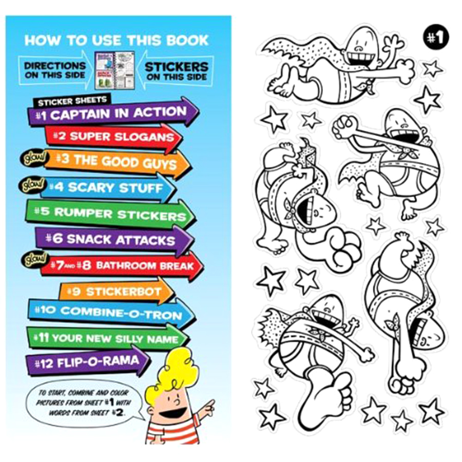 Klutz: The Captain Underpants Super-Silly Sticker Studio Pack (An Epic Color &amp; Stick Activity Book)