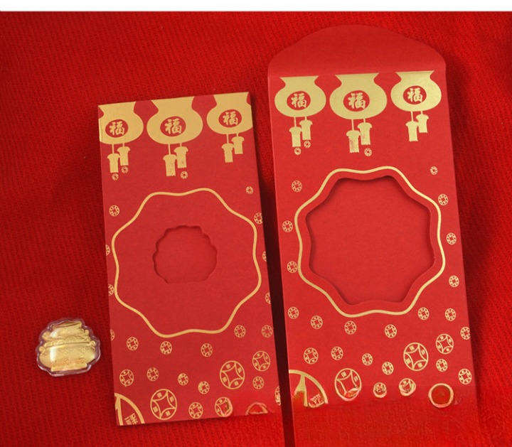 Bao Lì Xì Mạ Vàng 18K, Sang trọng, đẳng cấp, Giá cực sốc, Tặng kèm vòng tay Luminous