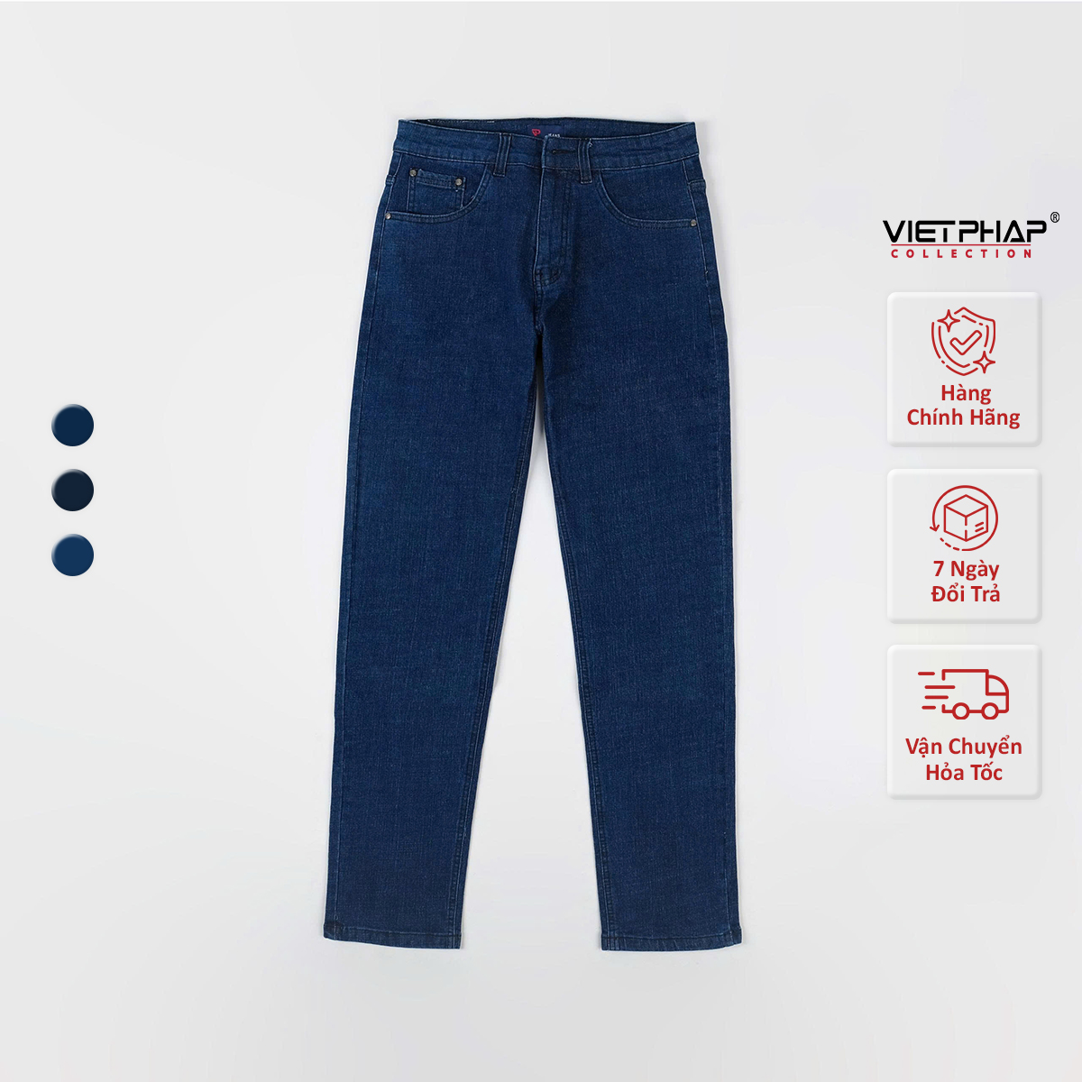 Quần Jeans Nam VIỆT PHÁP Chất liệu Jeans Cotton Cao Cấp co giãn, độ bền màu cao 1102