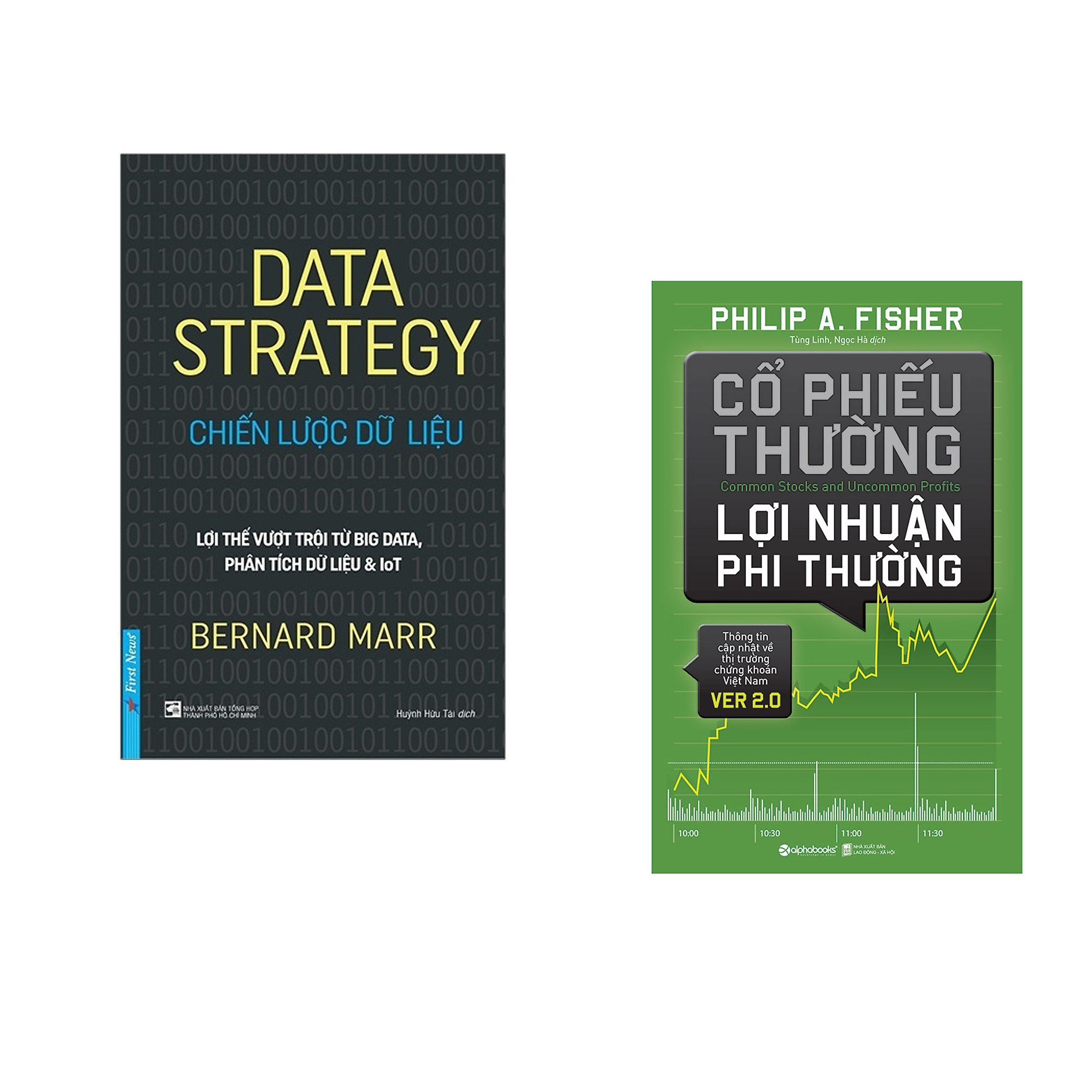 Combo 2 cuốn sách: Data Strategy - Chiến Lược Dữ Liệu + Cổ Phiếu Thường Lợi Nhuận Phi Thường