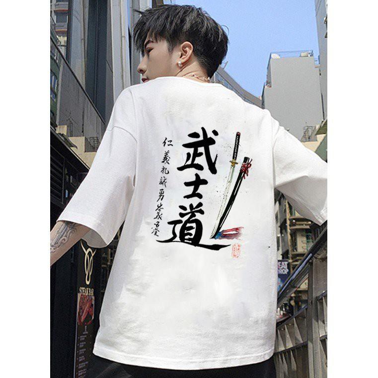 Áo thun unisex tay lỡ form rộng chữ kiểu vải dày mịn 2020T2673