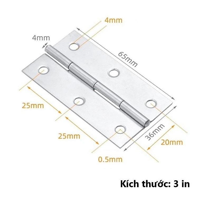 Là dòng sản phẩm cao cấp. Bản lề lá inox được sản xuất bằng vật liệu INOX chính xác trên các thiết bị chuyên dùng hiện