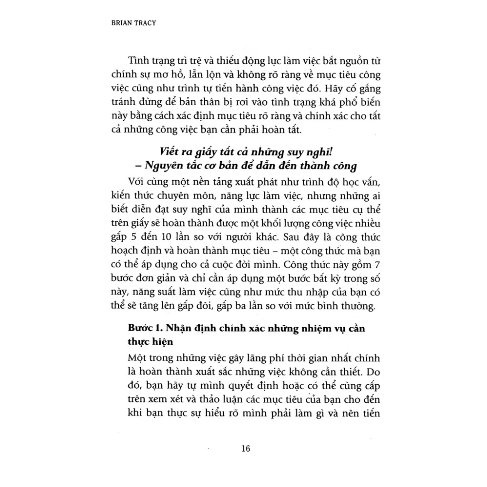 Sách Để hiệu quả trong công việc - Brian Tracy