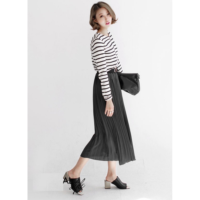 Chân váy XÒE DÀI DẬP LY Vintage siêu xinh