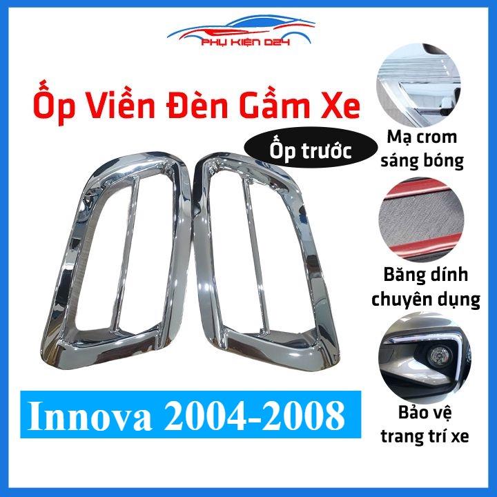 Ốp viền đèn gầm trước Innova 2004-2005-2006-2007-2008 mạ Crom chống trầy trang trí làm đẹp xe