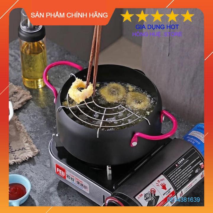 Nồi chiên lọc dầu dùng bếp ga, bếp từ, bếp hồng ngoại - Kèm giá lọc dầu