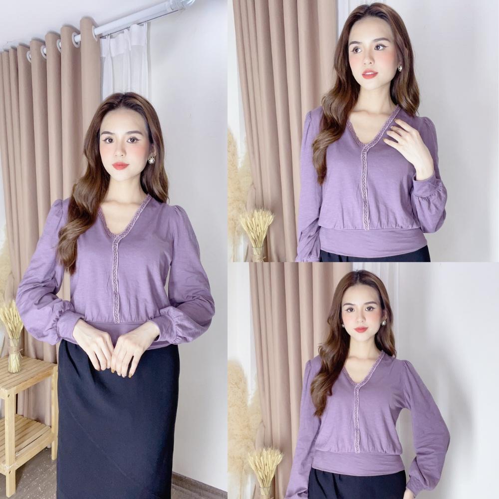 Áo thun nữ rẻ dài tay cotton cao cấp đủ size từ s đến xxl
