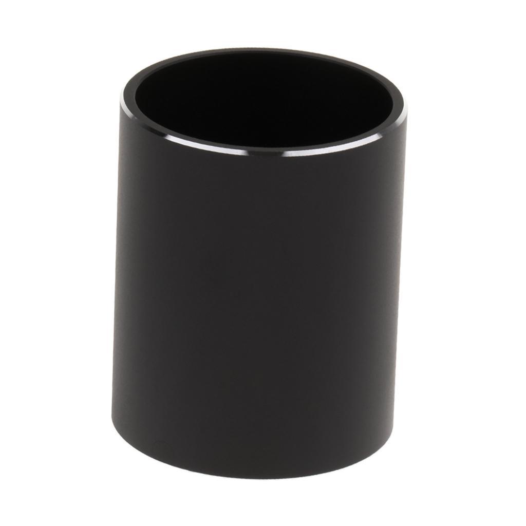 Aluminum Alloy Cylindrical Style Pen Holder Pencil Holder Container - Black