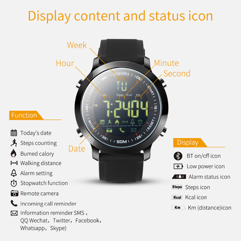 Đồng hồ smart watch chống nước pin 12 tháng dây kim loại  EX18