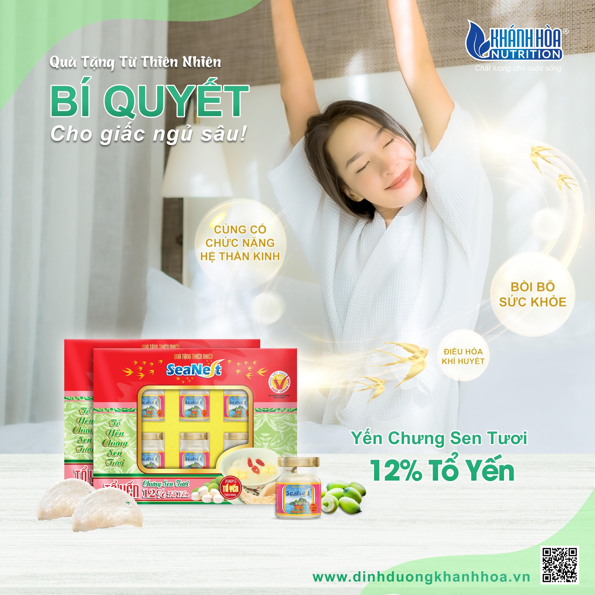 Hộp Quà Tặng Tổ Yến 12% Chưng Sen Tươi Seanest Khánh Hòa Nutrition – Hộp 6 lọ x 70ml