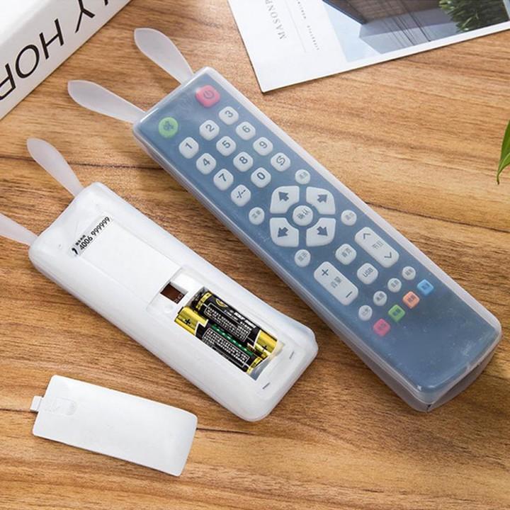 Cặp vỏ bọc điều khiển điều hòa TV bằng silicon hình tai thỏ mềm dẻo