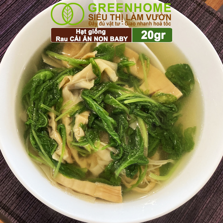 Hạt Giống Rau Cải Ăn Non Greenhome, Gói 20g, Dễ Trồng Quanh Năm, Nảy Mầm Cao, Thu Hoạch Nhanh, Năng Suất Cao R05