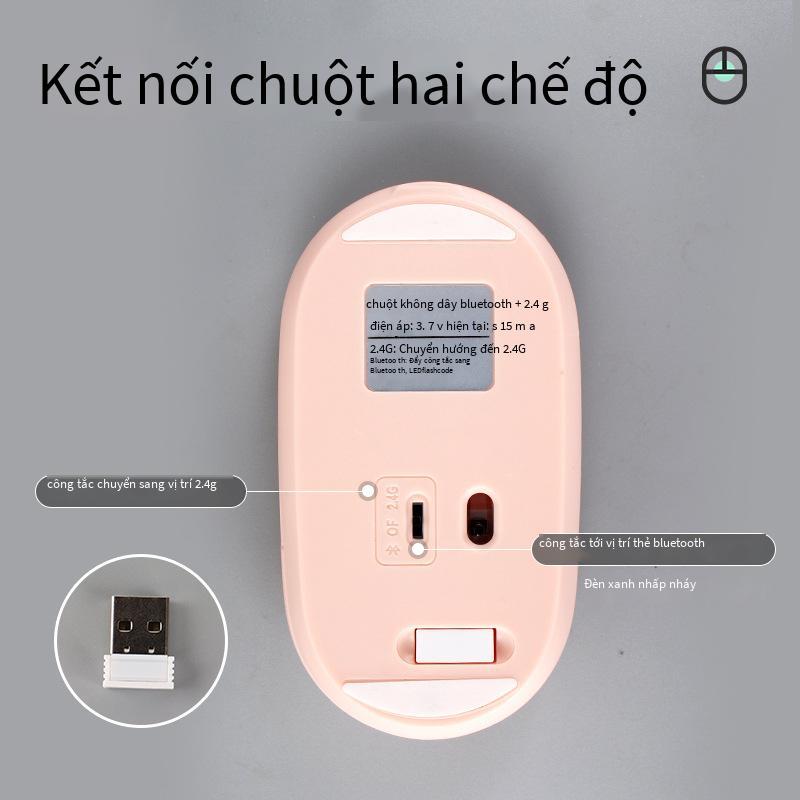 Ưu đãi đặc biệt chuột không dây hai chế độ bluetooth mới Pebble đá cuội không tiếng ồn chuột chơi game không giới hạn siêu mỏng