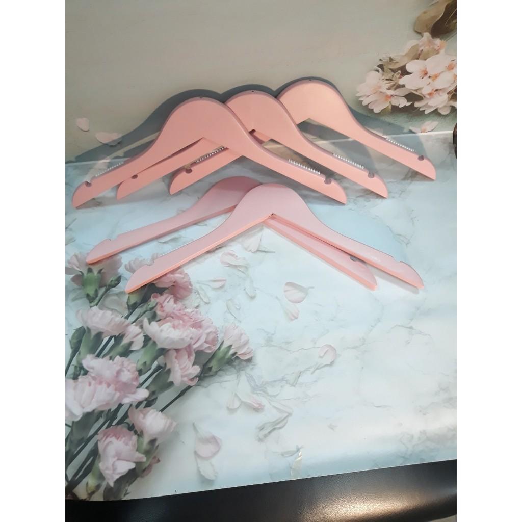 MÓC GỖ TREO QUẦN ÁO hồng đệm, MÓC DÙNG CHO SHOP THỜI TRANG, CÁ NHÂN, GIA ĐÌNH,...