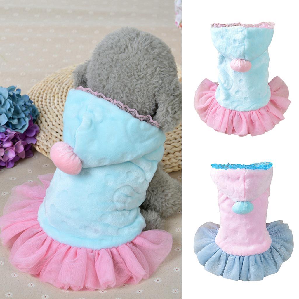 Pet Dog Fashion Velvet Dress Skirt Holiday Party Costume Clothes